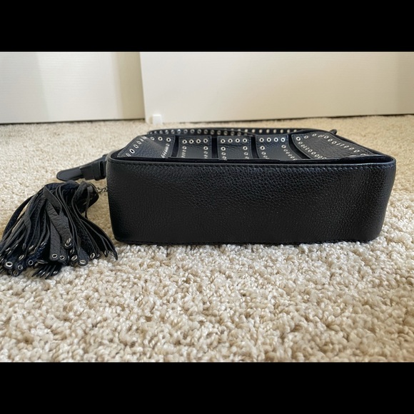 Michael kors black leather crossbody with velvet details - Picture 2 of 8